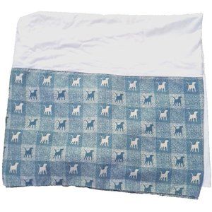 Springs Queen Bed Skirt Dust Ruffle Green Dog Pattern Puppy Love USA Made 60x80"